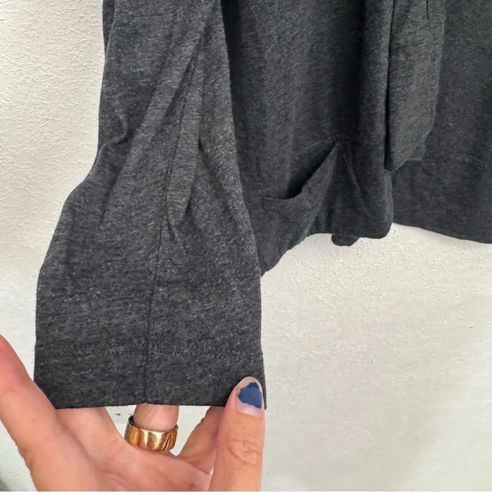 J. Crew Open Front Charcoal Grey Cardigan Size Large